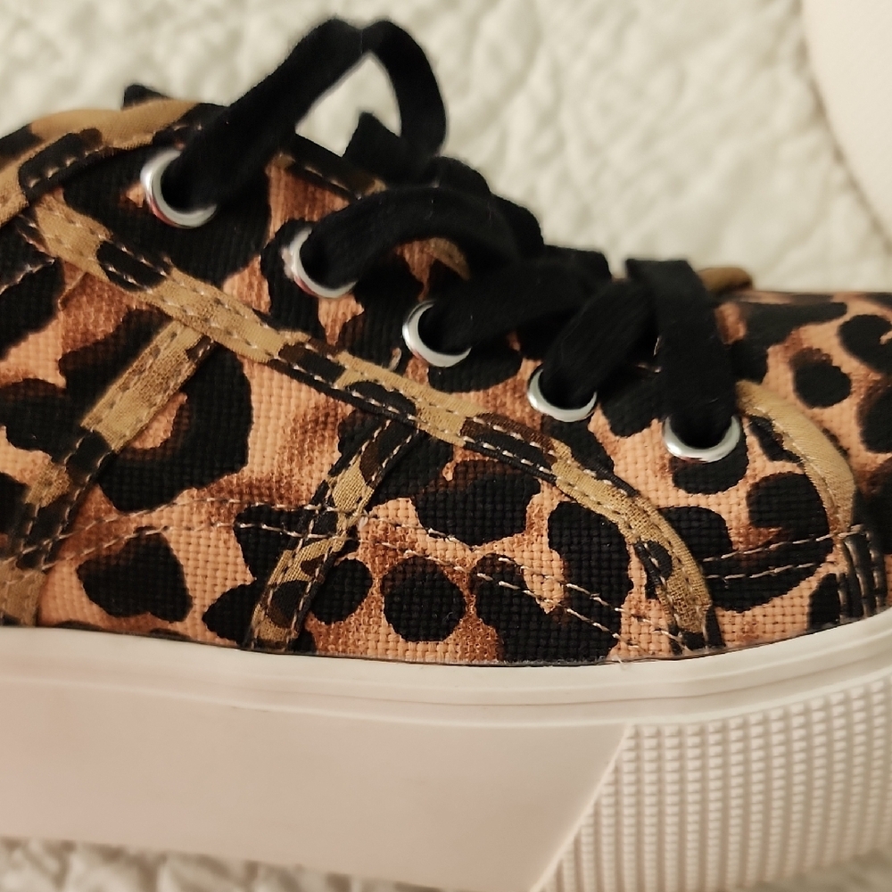 Steve Madden Leopard Print Sneakers - Picture 10 of 11